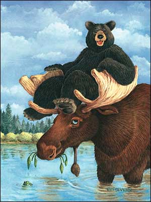 Laughing Bear Acts Greeting Card Assortment 20 Designs for All Occasions