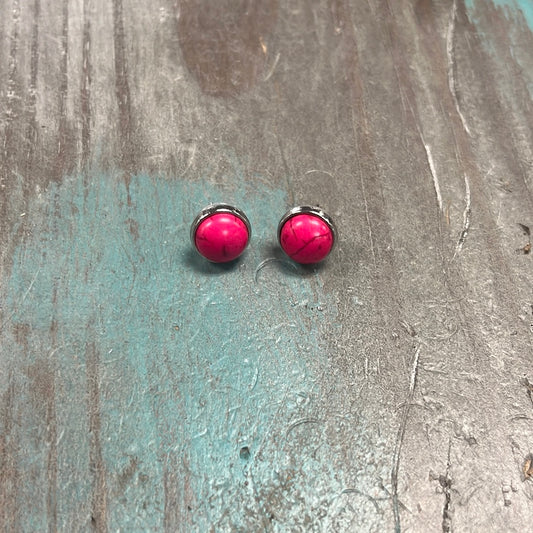 The XOXO Pink Stud Earrings