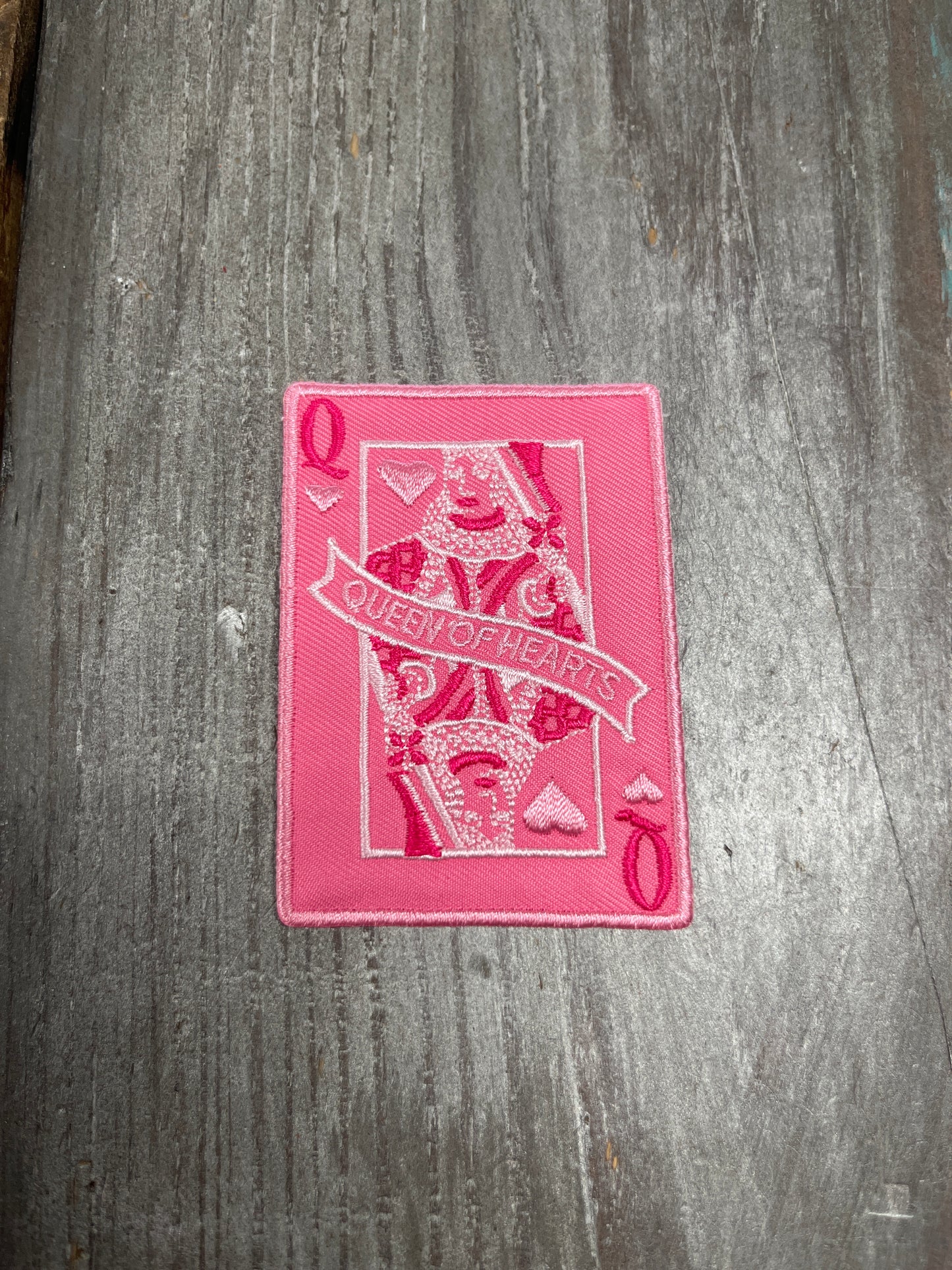 The Pink Queen of Hearts Patch Trucker Hat Patches Iron On Patch