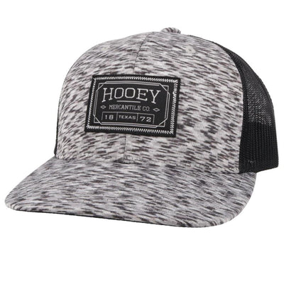The HOOey Doc White/Black 6-Panel Trucker Cap/Hat