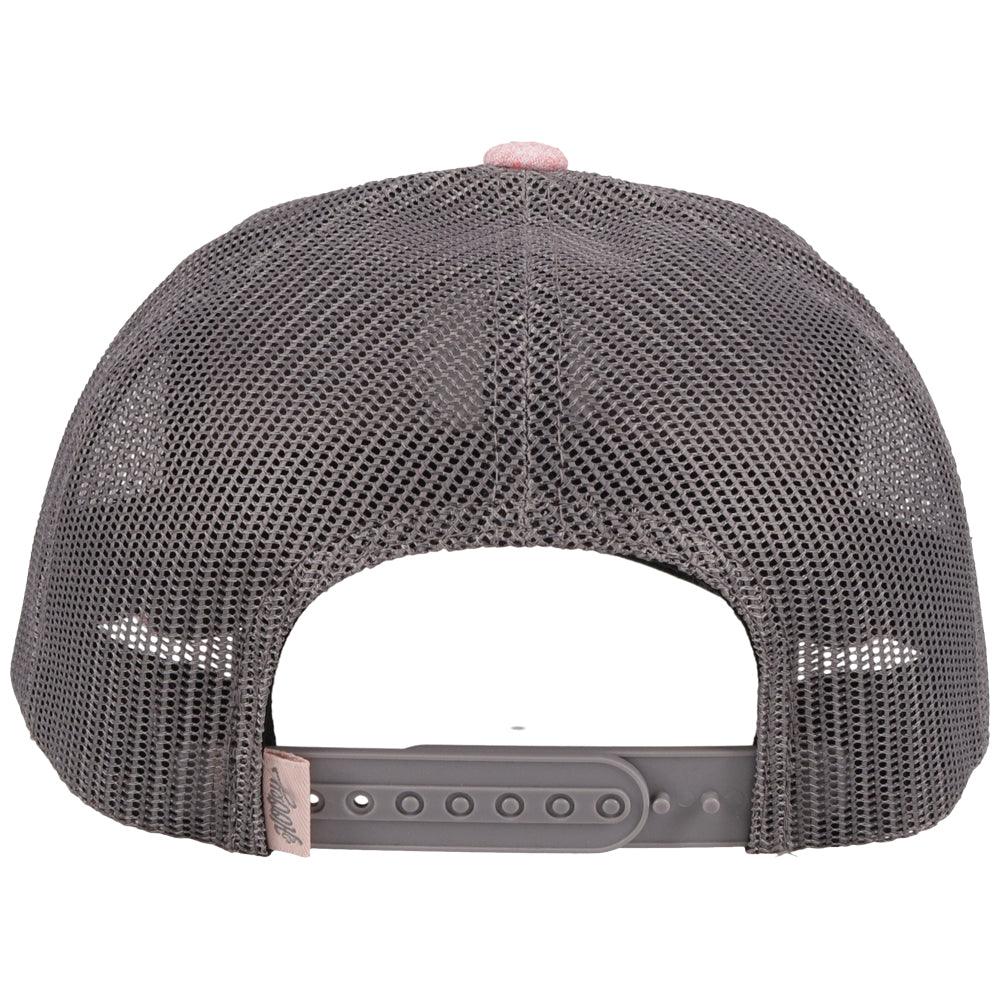 The HOOey Blush Pink/Grey 6-Panel Youth Trucker Cap/Hat