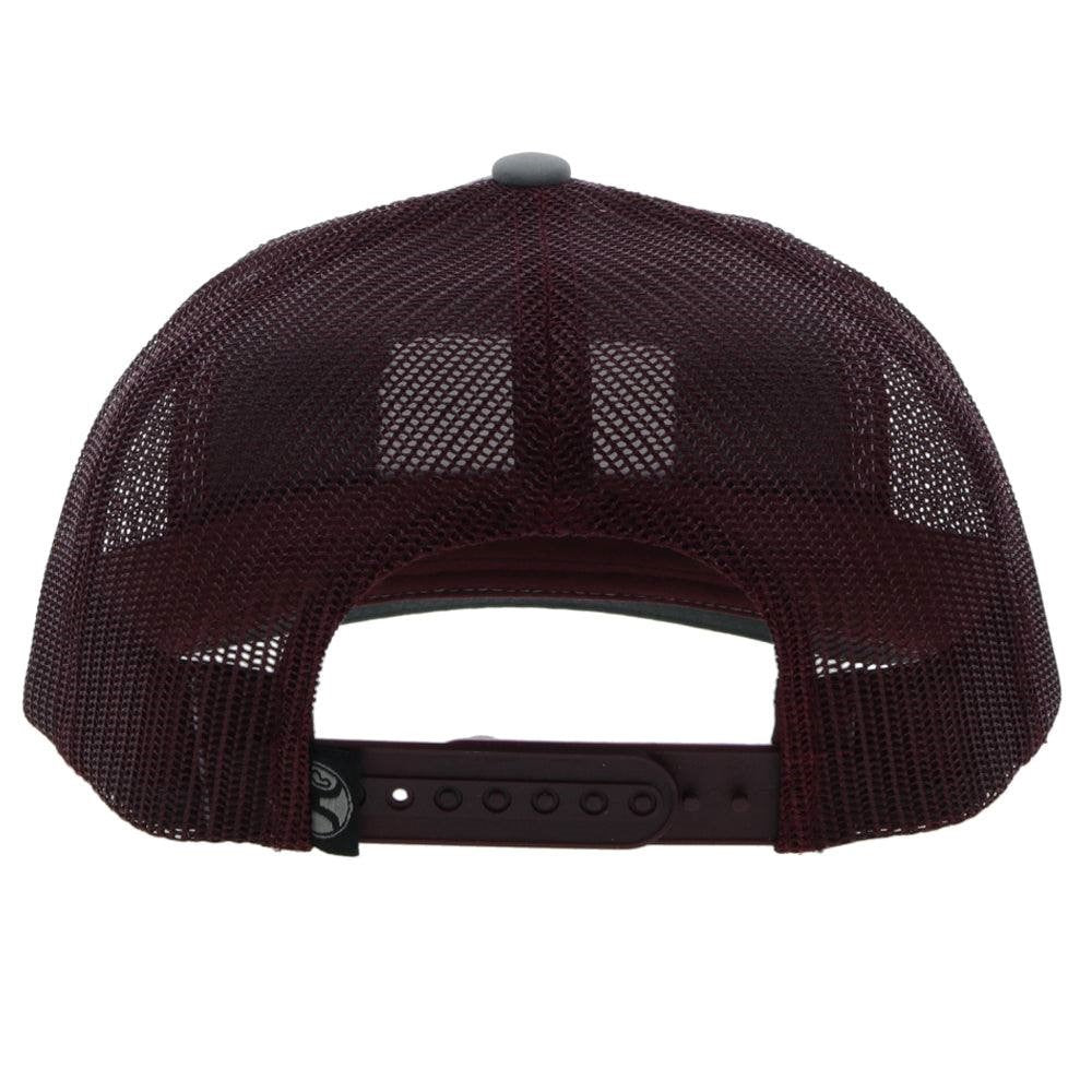 The HOOey Doc Grey/Maroon 5-Panel Trucker Cap/Hat