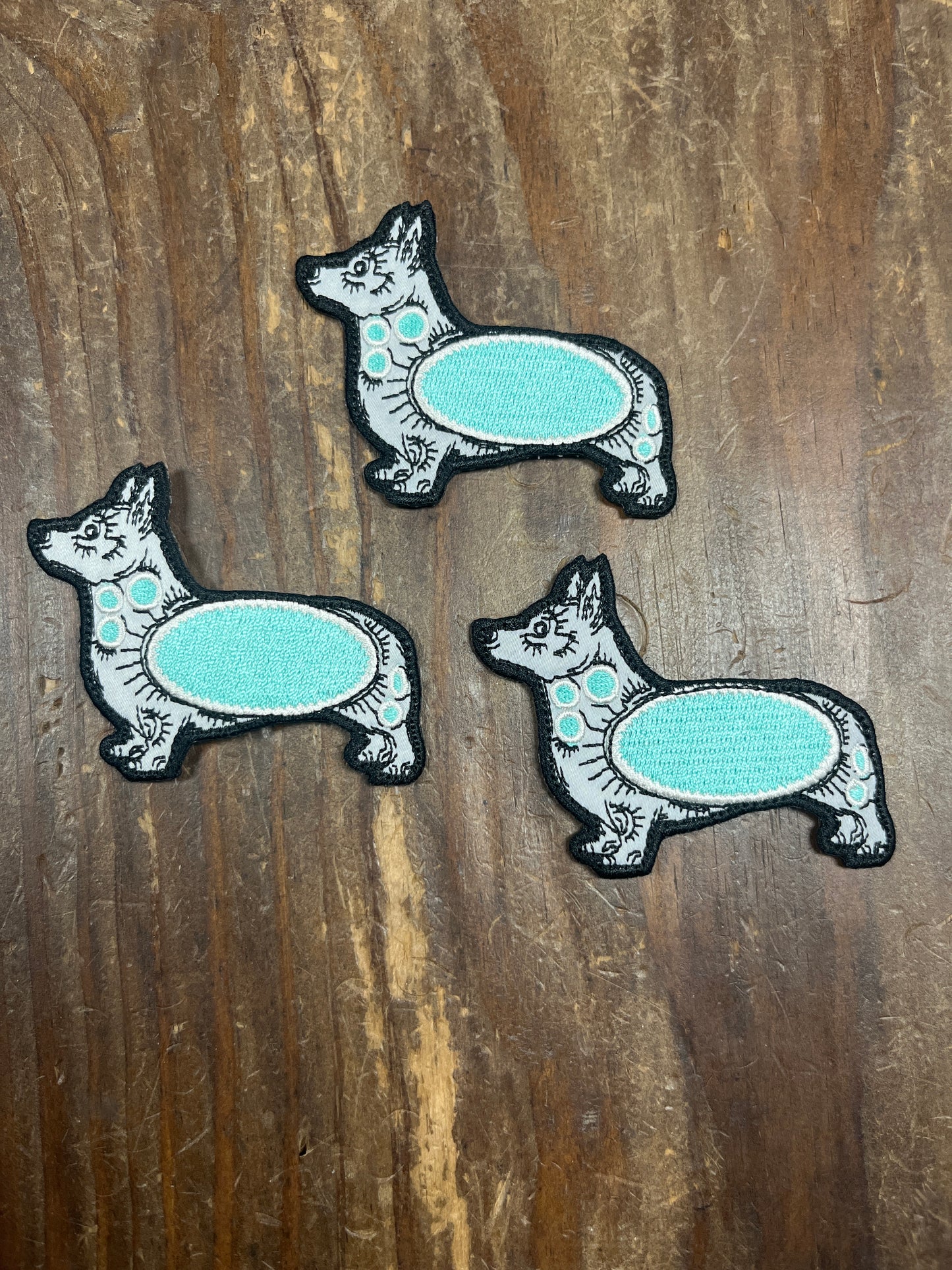 The Turquoise Corgi Patch