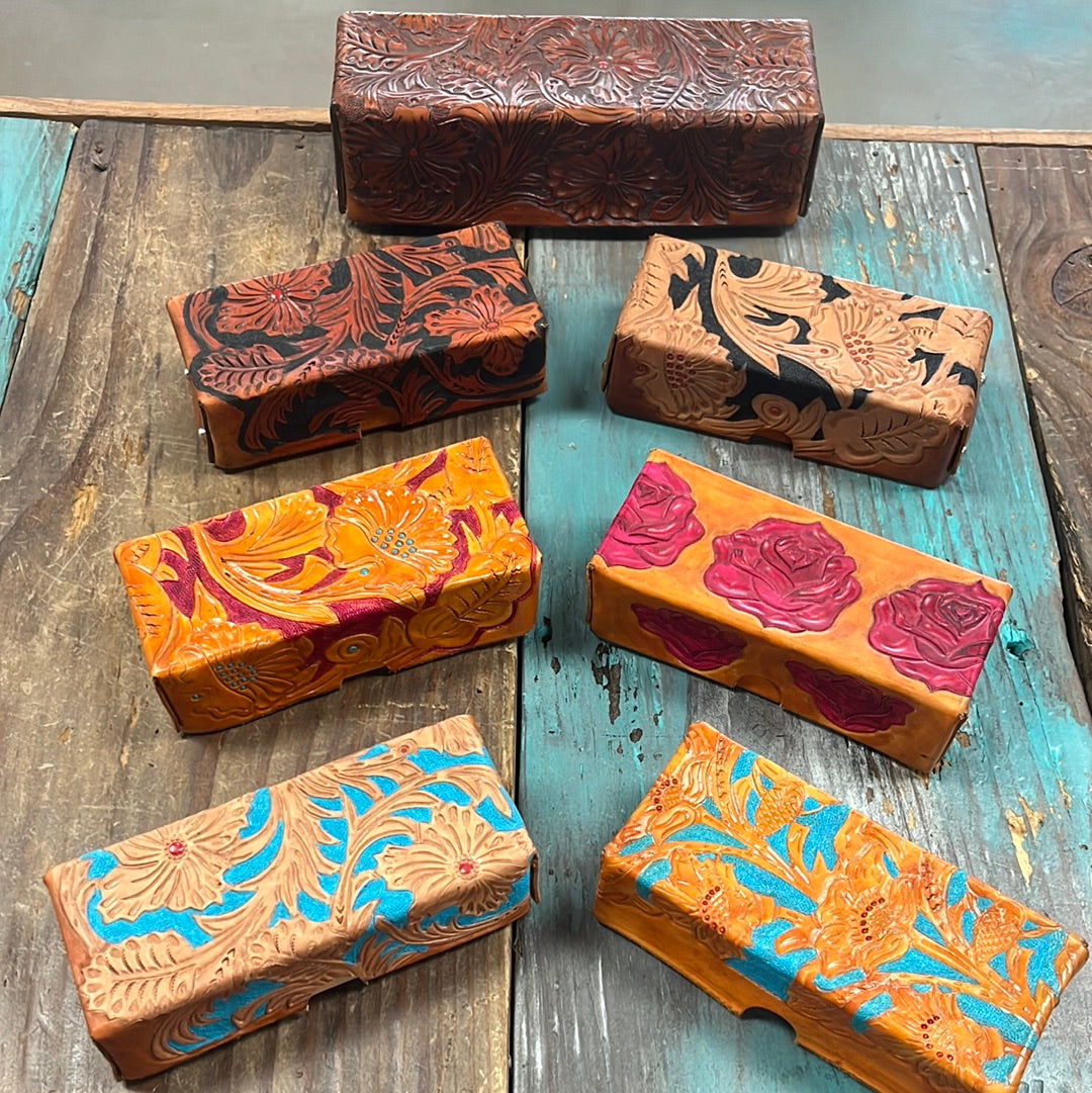 Leather Tooled Box (Multiple Sizes)