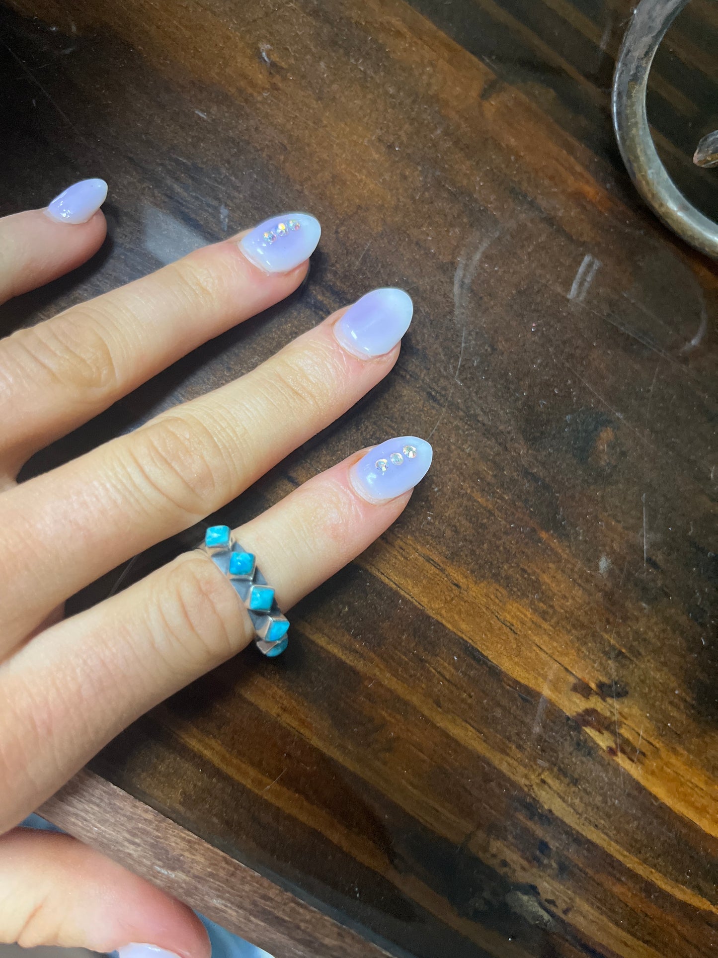 The 5 Square Stone Stacker Ring