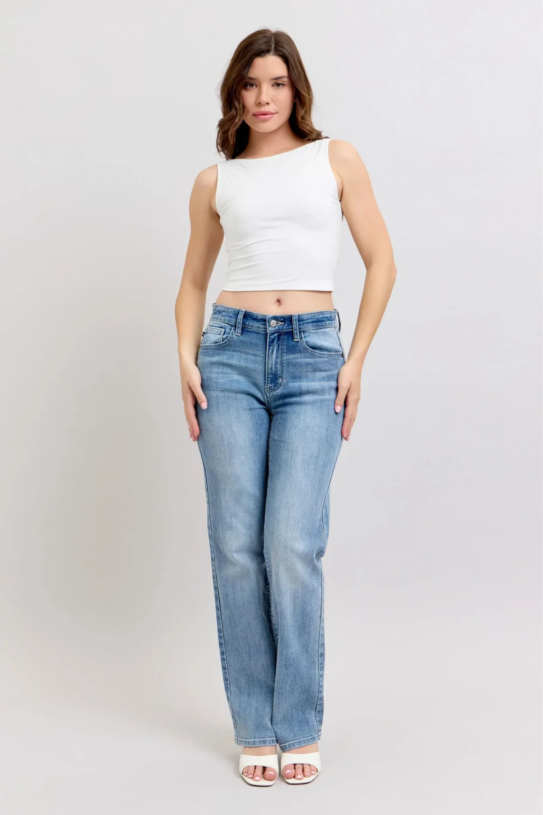 The Judy Blue High Waist Straight Leg Dad Jeans