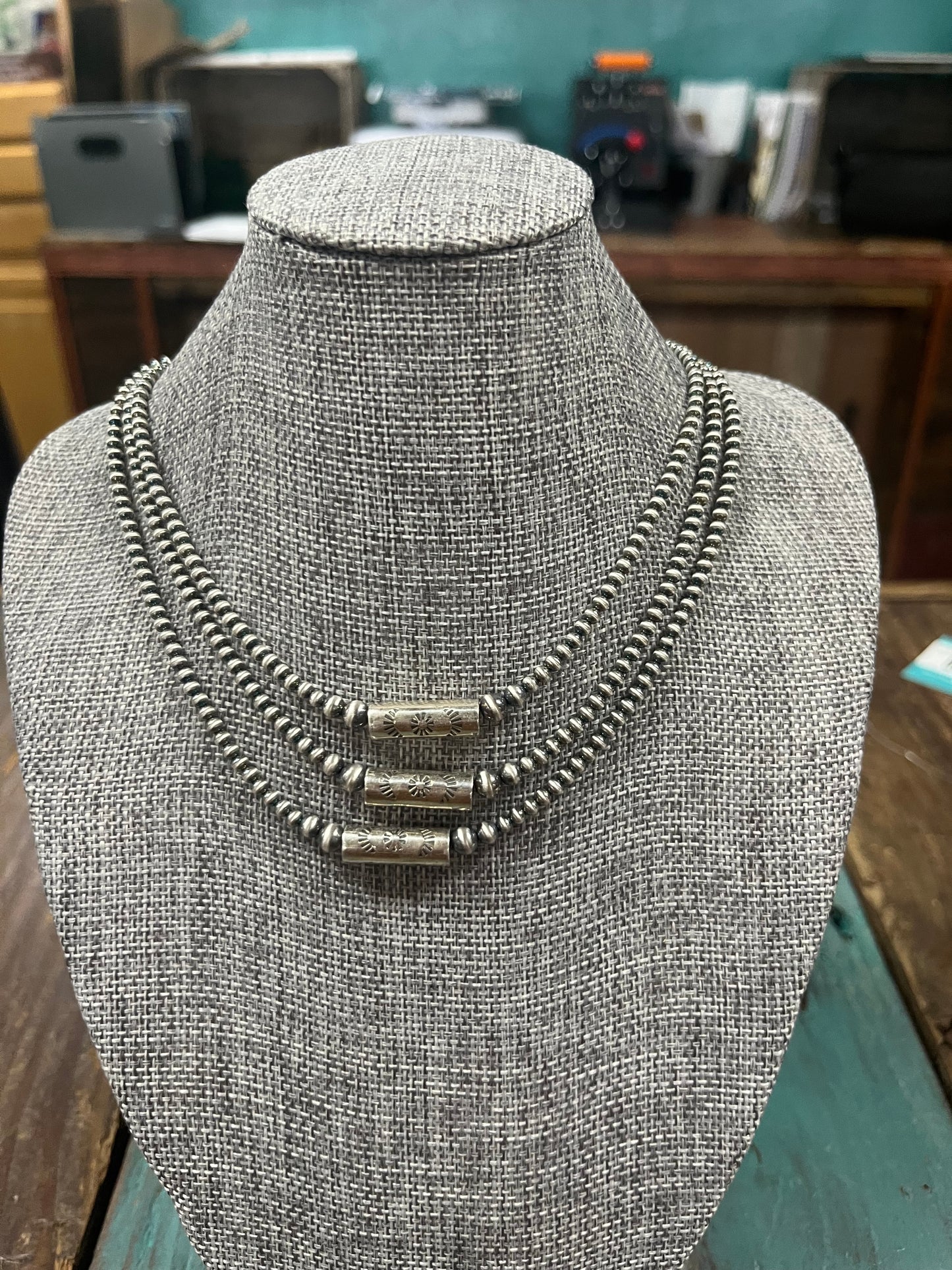 The Navajo Mini Barrel Necklace (Multi Length)