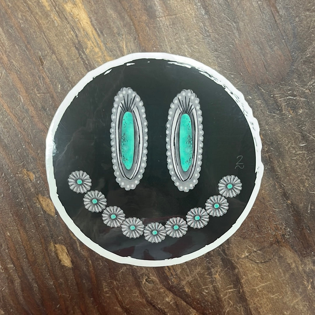 The Concho Grin Vinyl Sticker