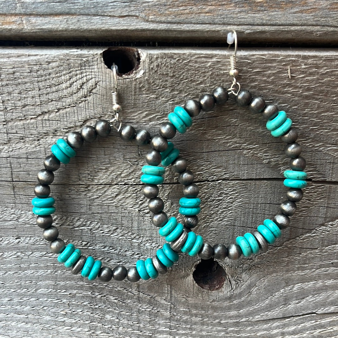 The Beaded Hoop Earrings (Multiple Colors)