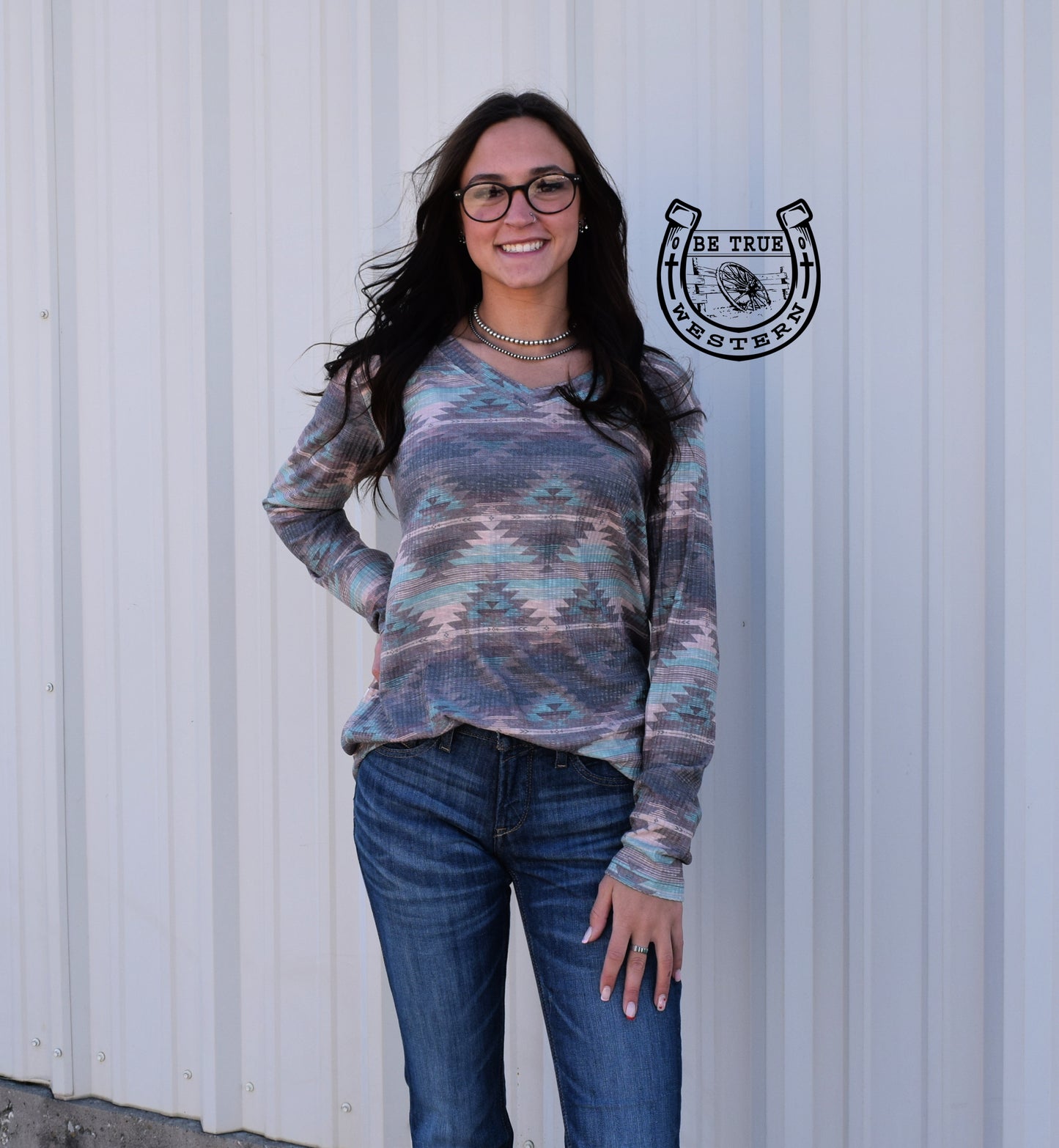 The Burned out Aztec Longsleeve Top
