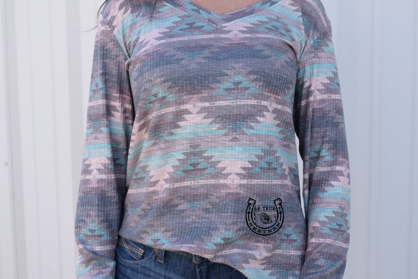 The Burned out Aztec Longsleeve Top