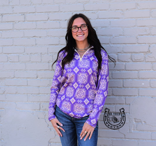 The Down in the Valley Purple Sweater