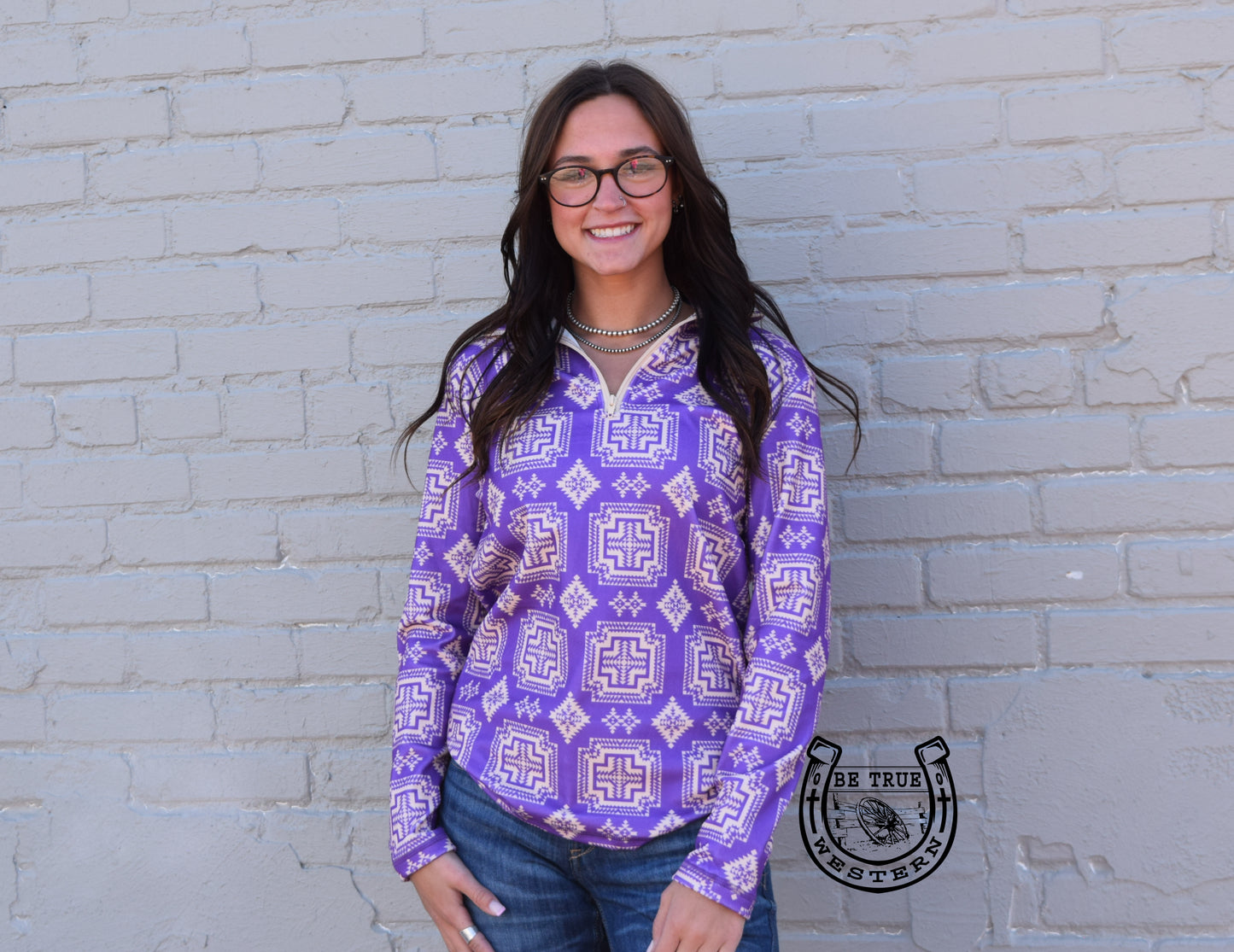 The Down in the Valley Purple Sweater