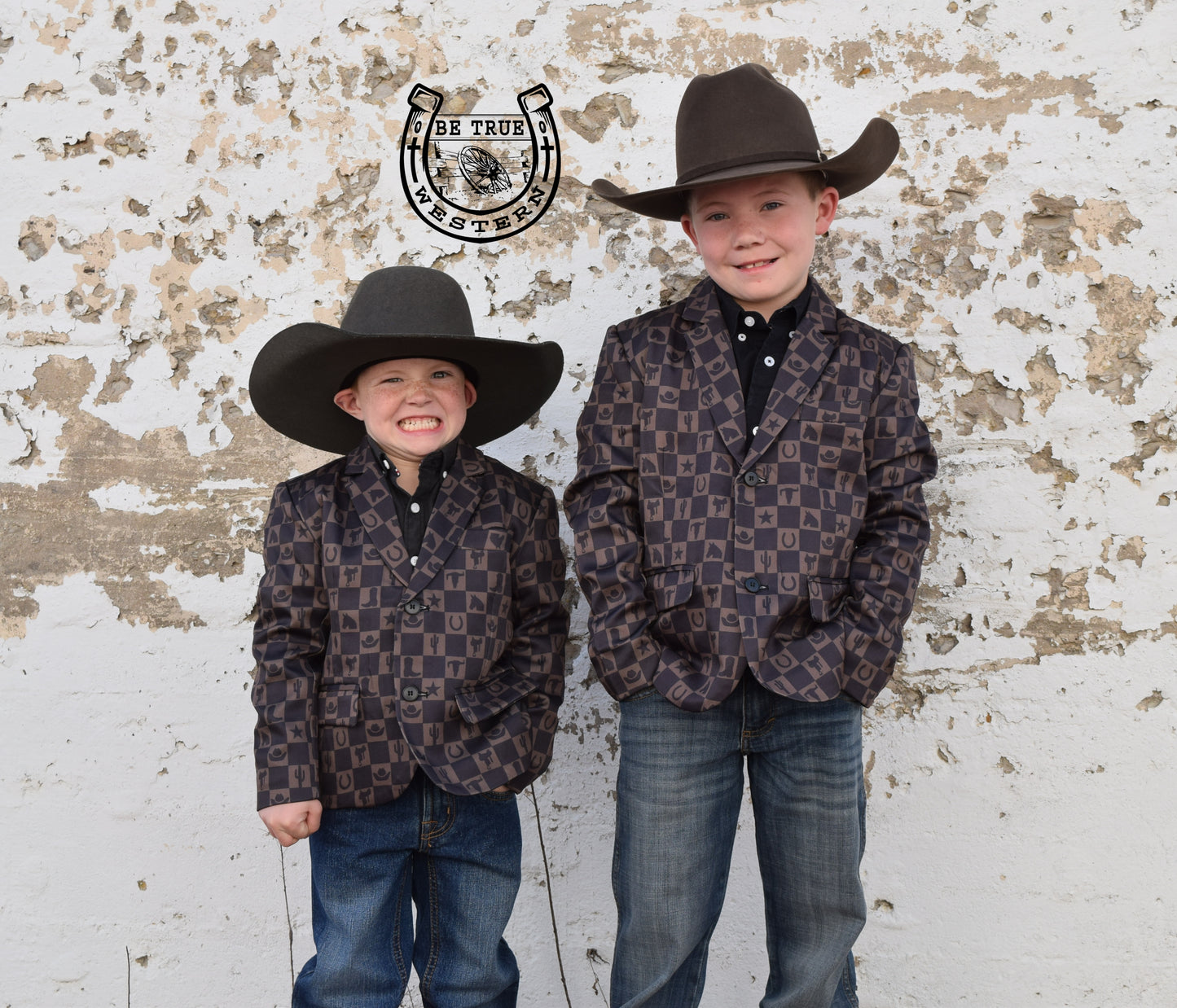 The Keep Em' Punchy Check Kids Sports Coat