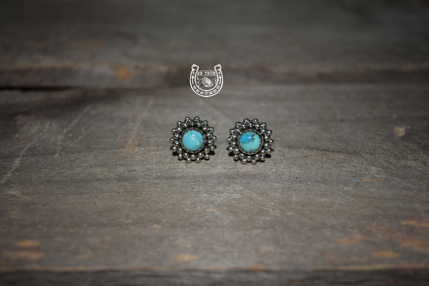 The Sterling and Turquoise Stud Earrings