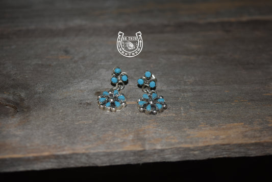 The Small Zuni Cluster Sterling Silver Earrings