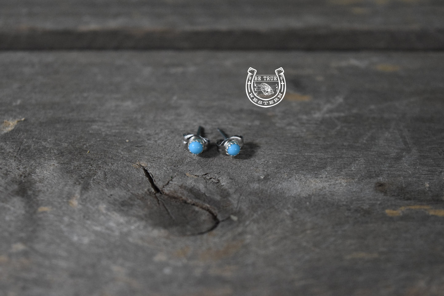 The Small Stud Turquoise Sterling Silver Earrings