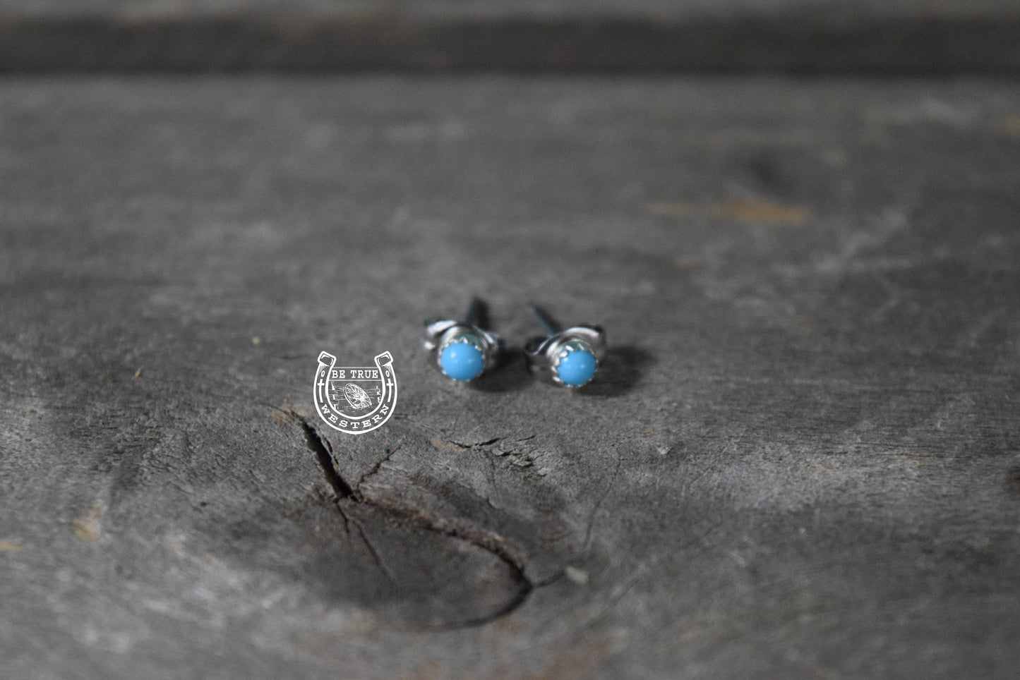 The Small Stud Turquoise Sterling Silver Earrings
