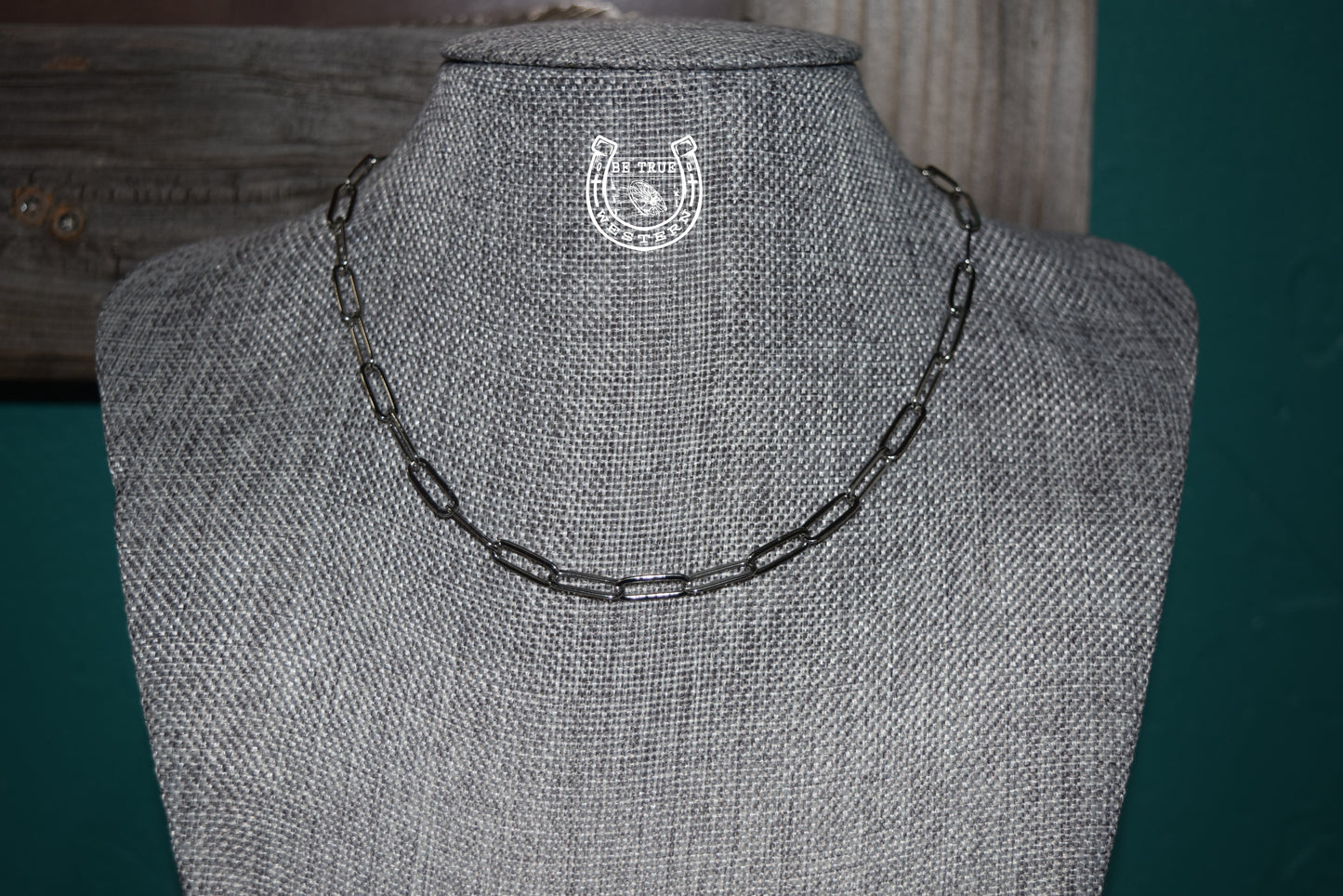 Silver Paper Clip Necklace