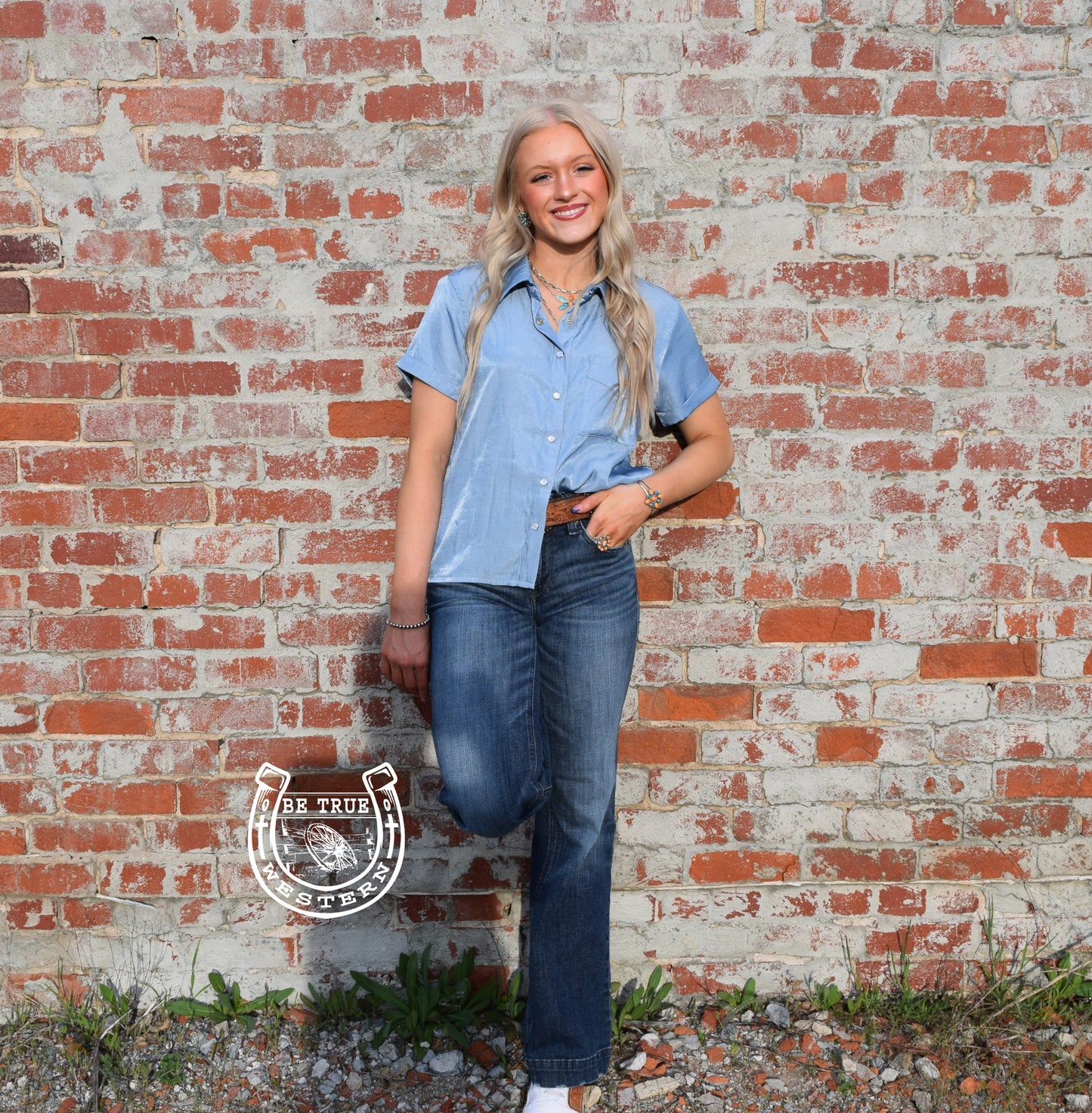 The Ranchy Chicka Denim Blouse