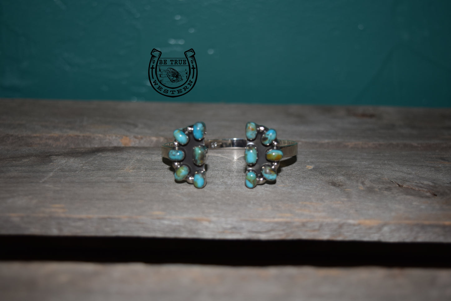 The Turquoise Half Cluster Chunky Cuff