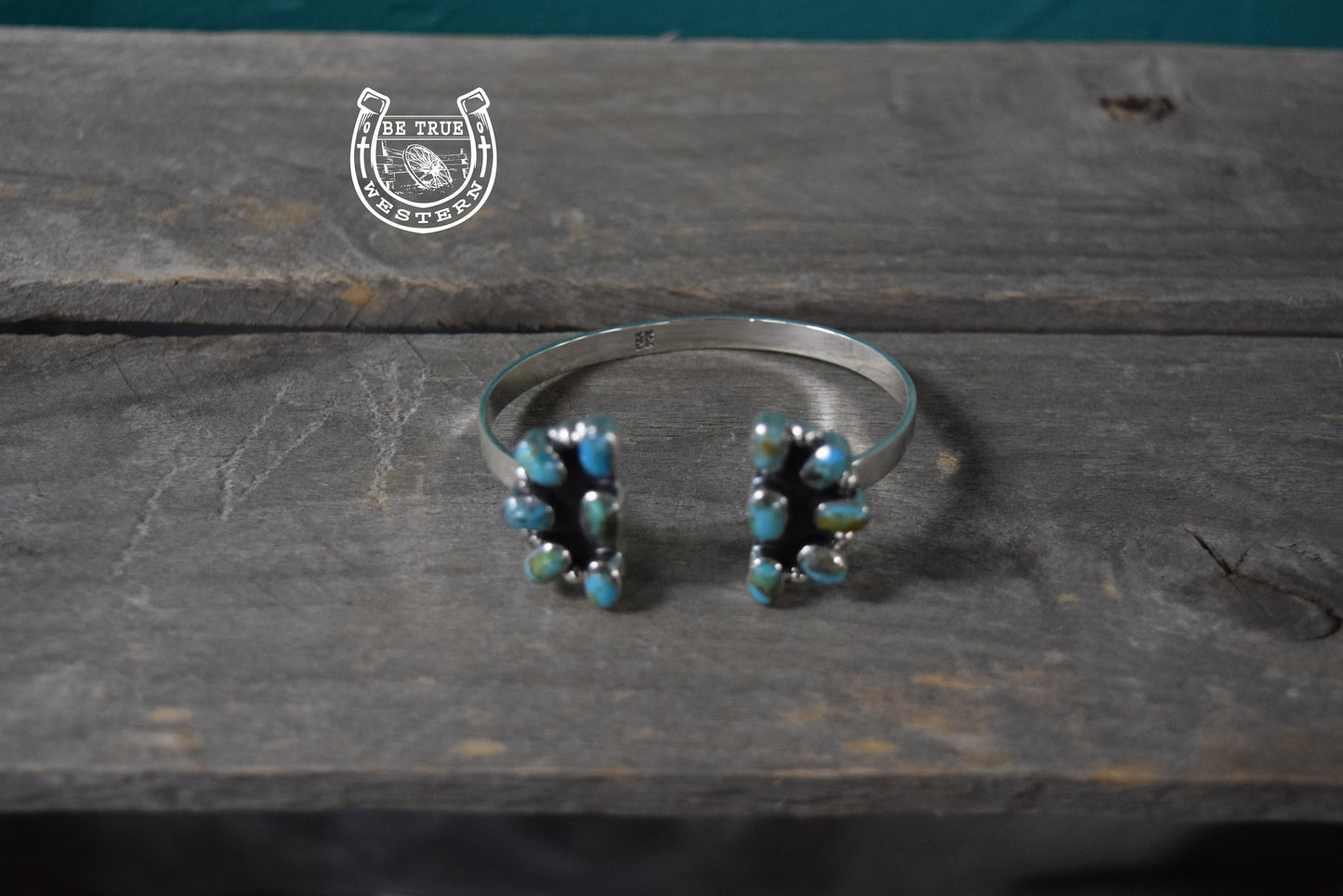 The Turquoise Half Cluster Chunky Cuff