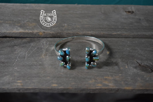 The Turquoise Half Cluster Chunky Cuff