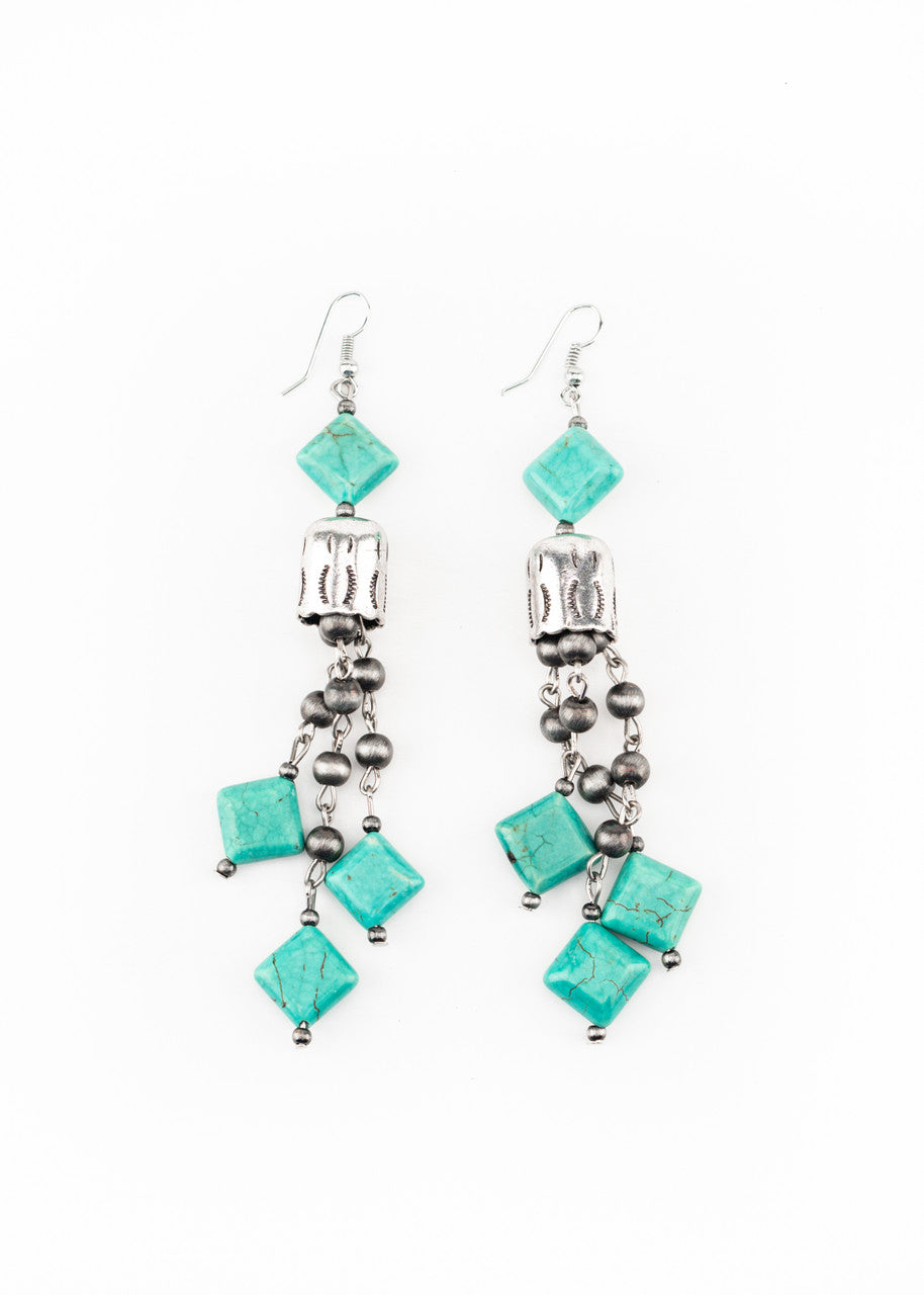 The Turquoise Navajo Tassel Earrings