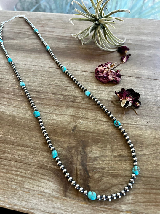 The Gohar Turquoise Navajo Pearl Necklace