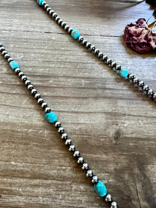 The Gohar Turquoise Navajo Pearl Necklace