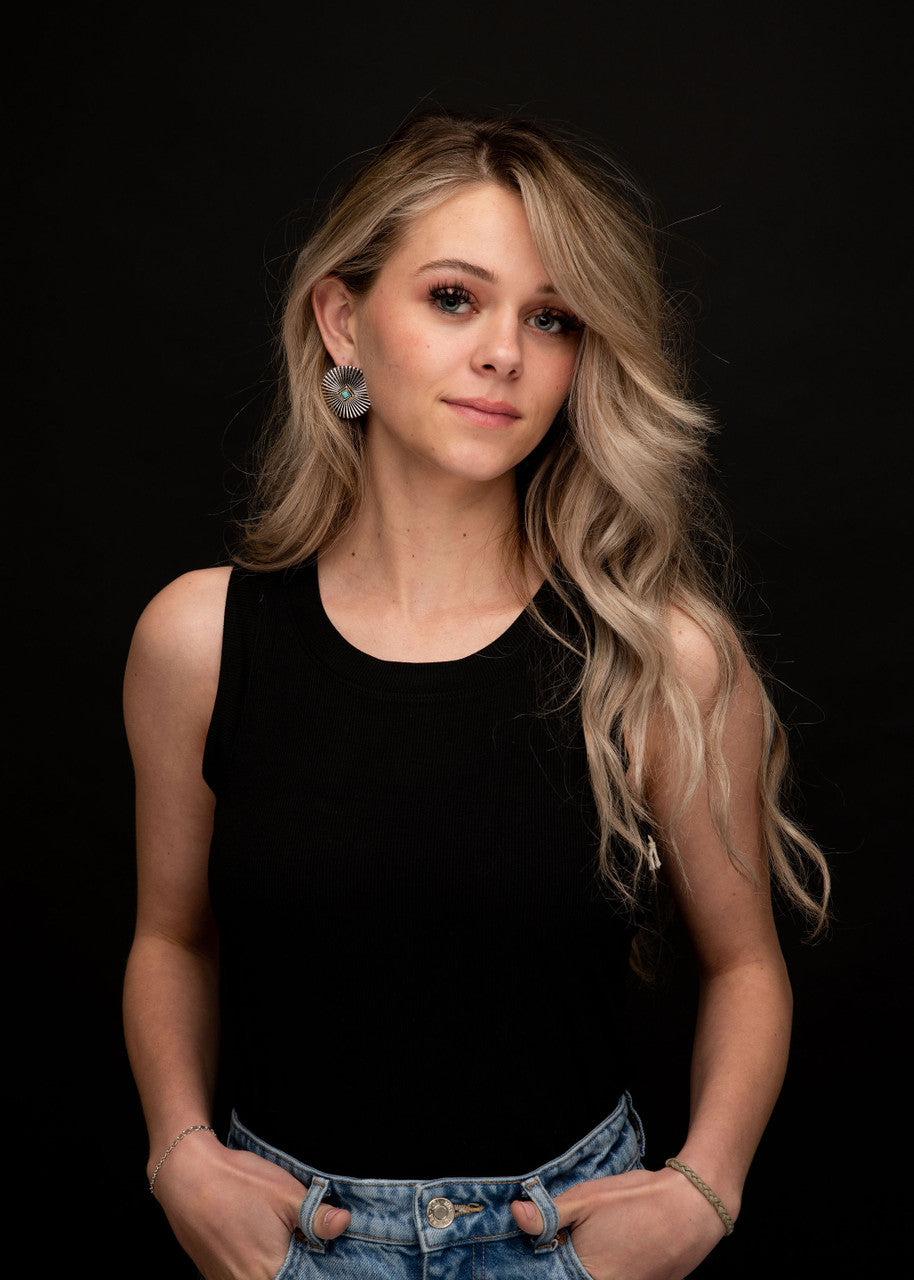 The Silver Burst Post Earrings