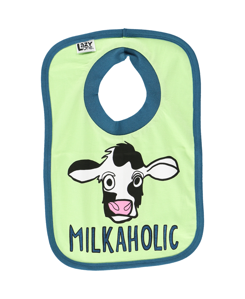 Milkaholic Cow Infant Bib
