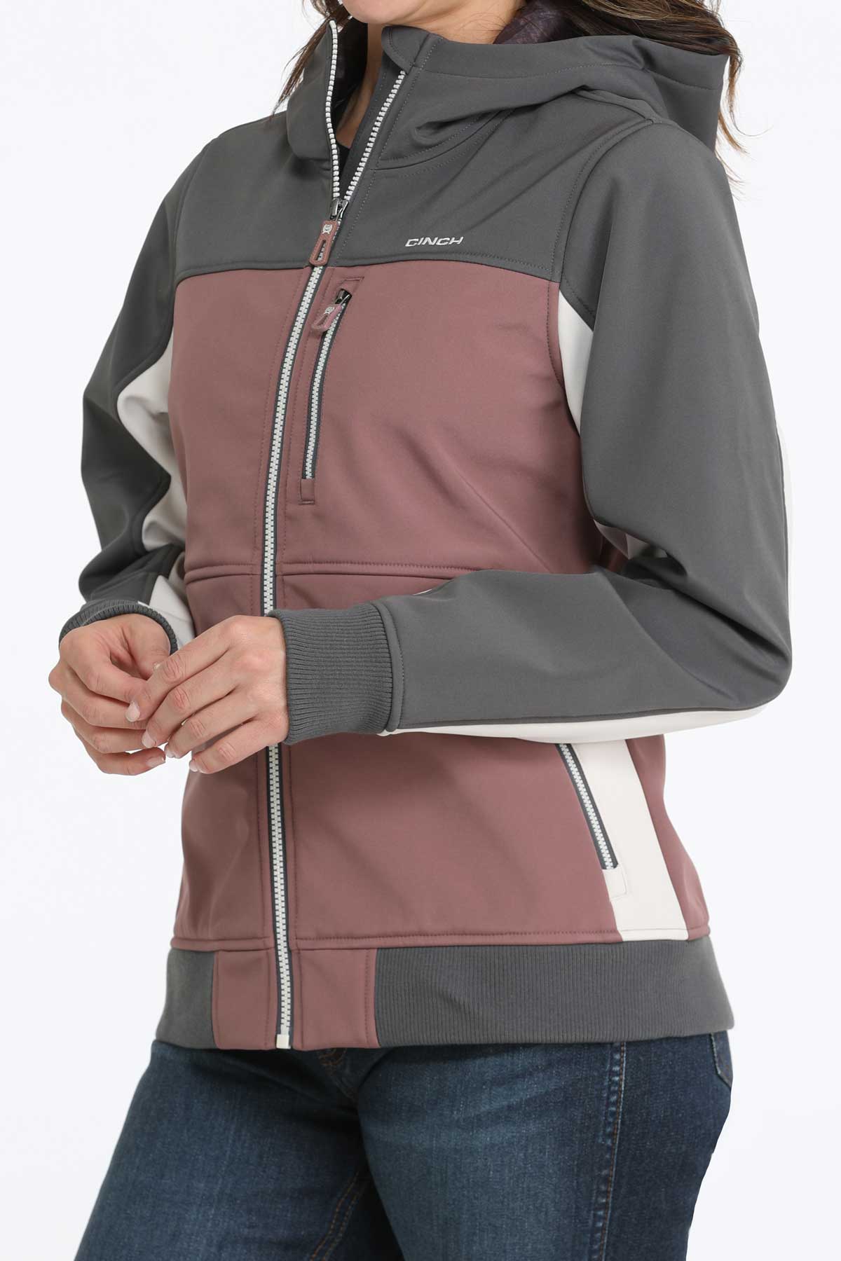 The Cinch Women's Color Block Zip Jacket
