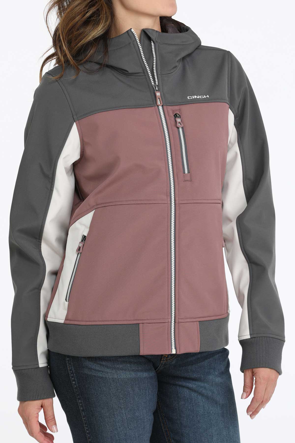 The Cinch Women's Color Block Zip Jacket