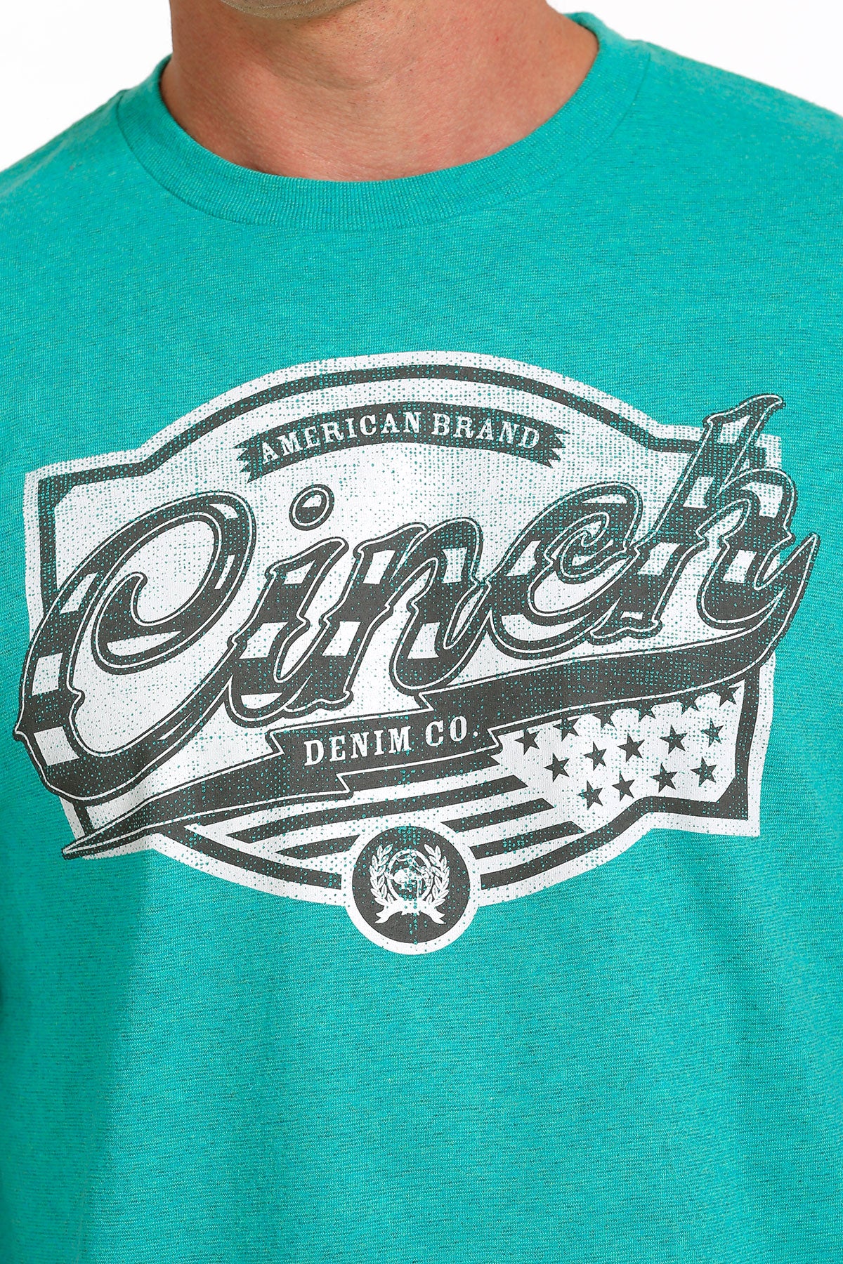 The Cinch Turquoise American Brand Graphic Tee