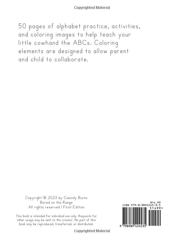 The Rodeo Pre-K & Kindergarten ABC Workbook