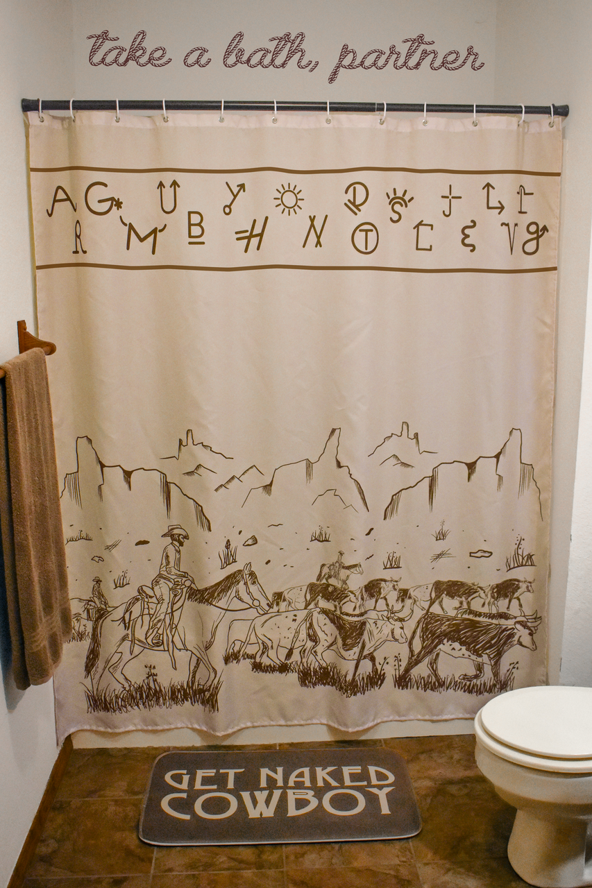 The Cattle Drive Shower Curtain