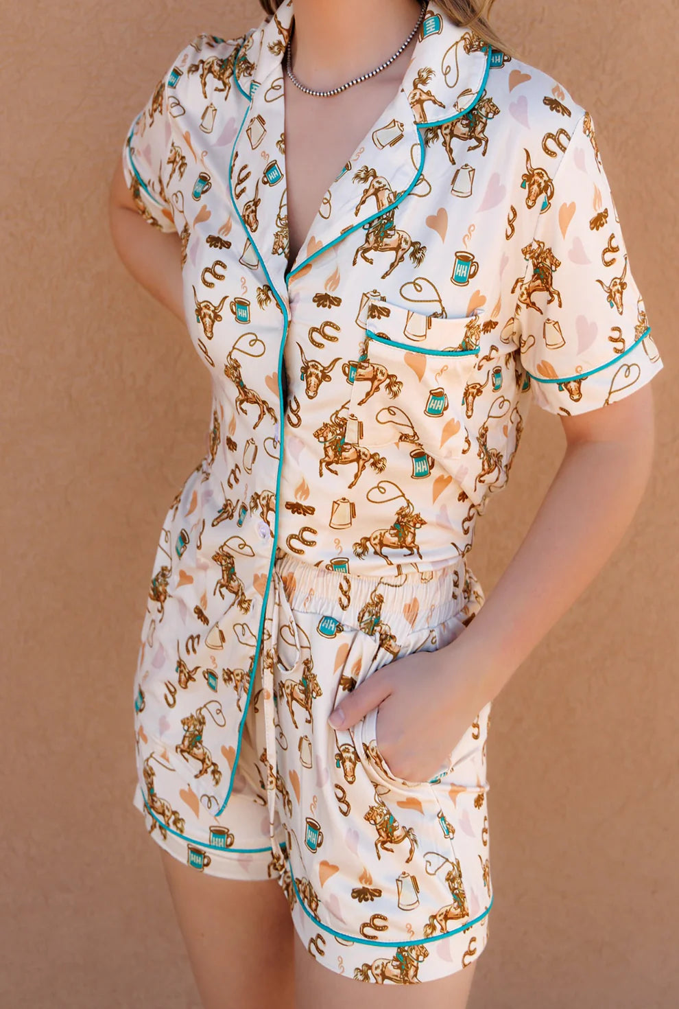 The Coffee Cowgirl Short Set PJ