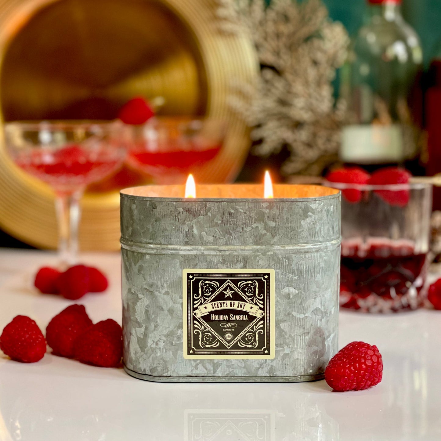 Rustic Tin Oval Soy Candle (Multiple Scents)