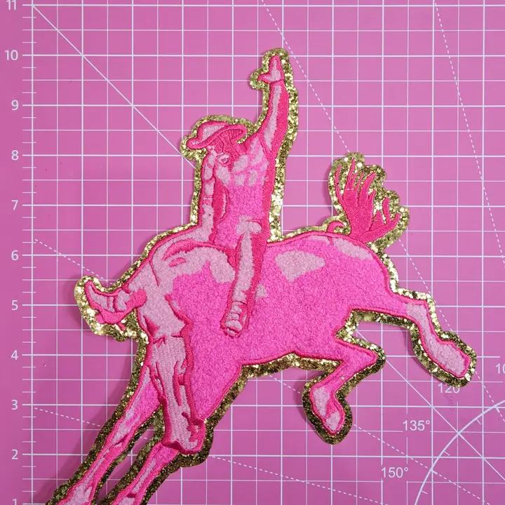 The Hot Pink Bronc Rider Rodeo Horse Patch