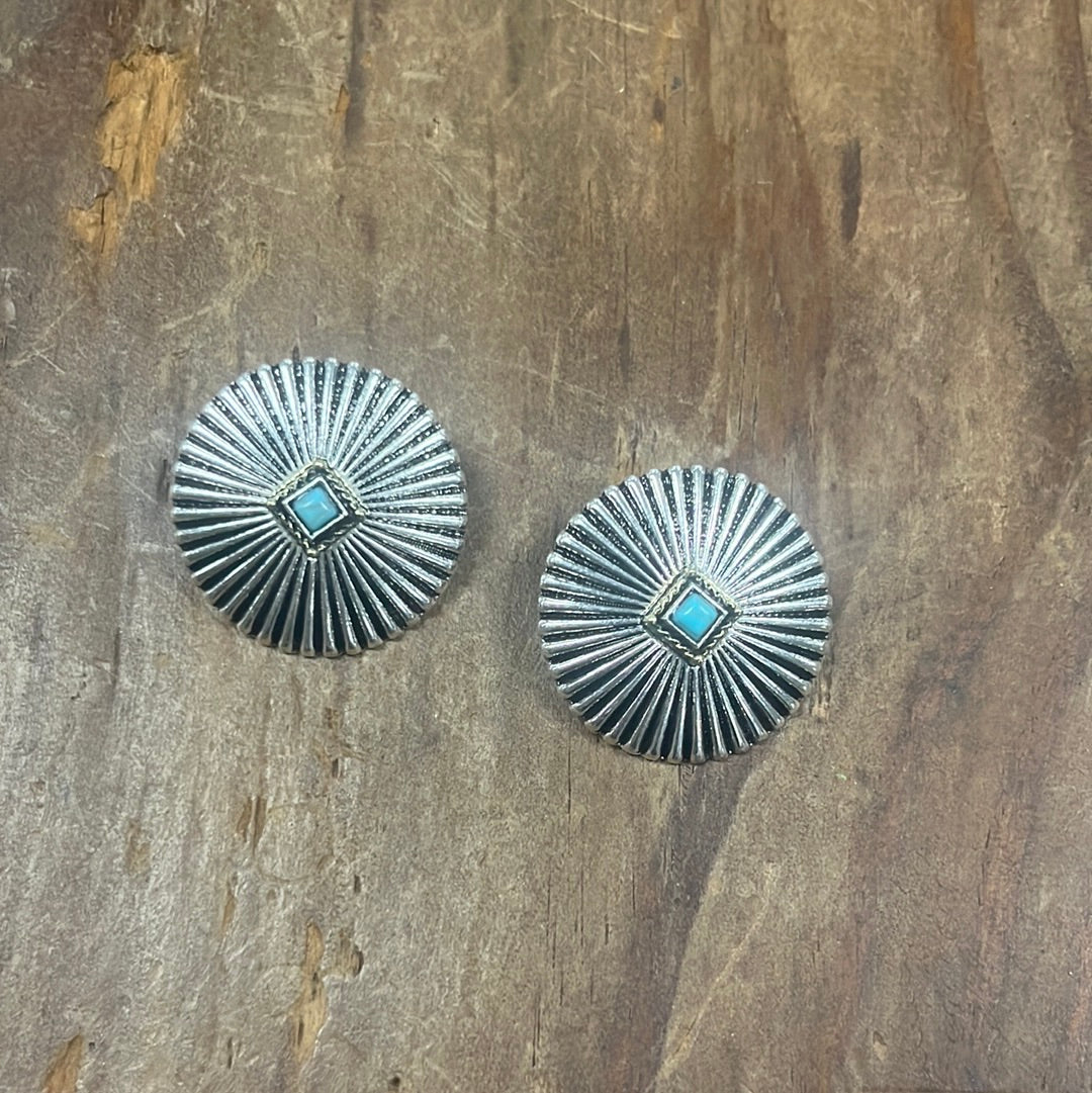 The Silver Burst Post Earrings