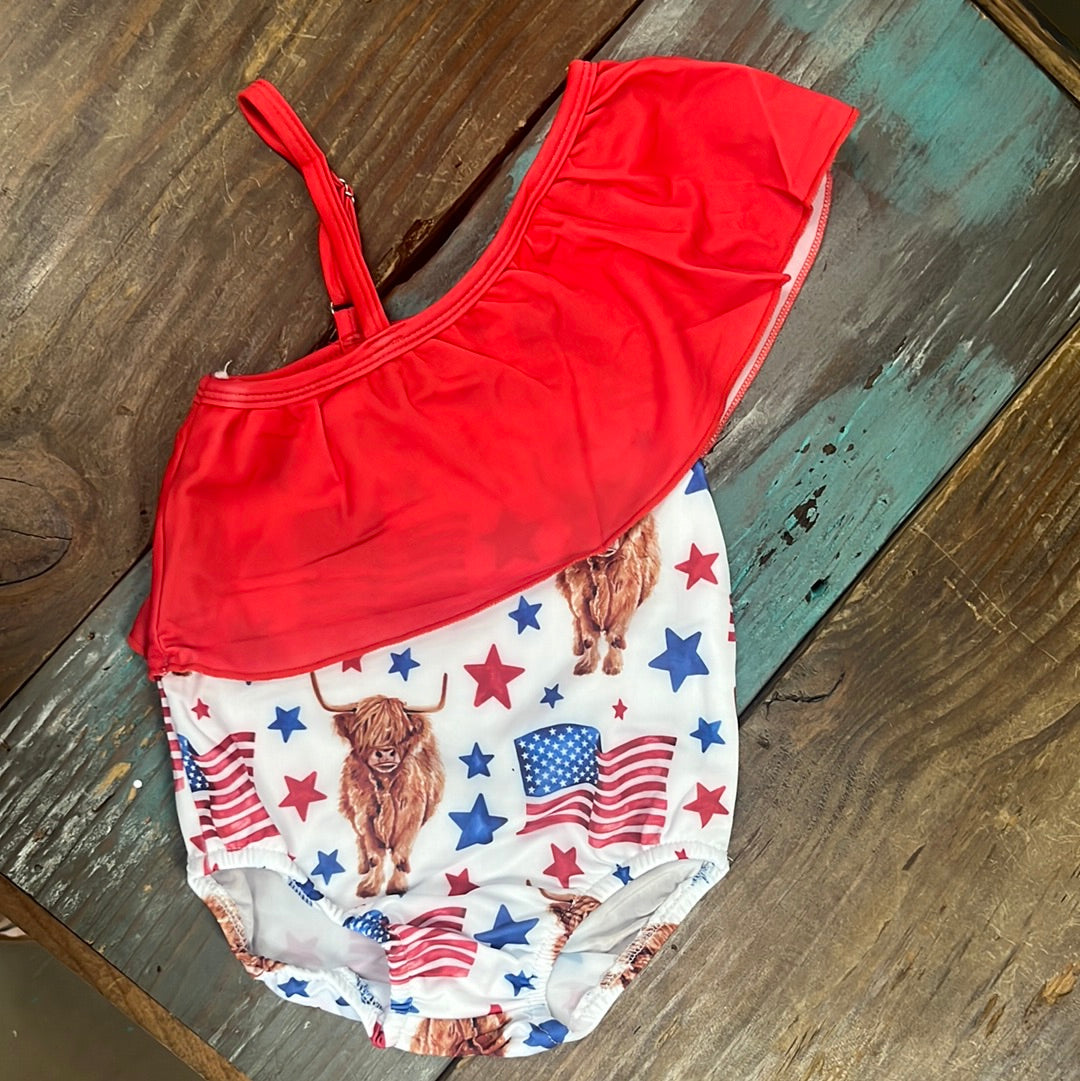 National Flag Cow Swim Suit