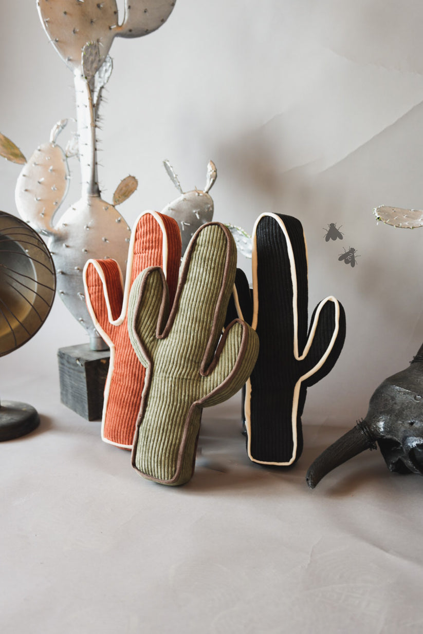 The Corduroy Kick a Cactus Shaped Pillow (Multiple Colors)