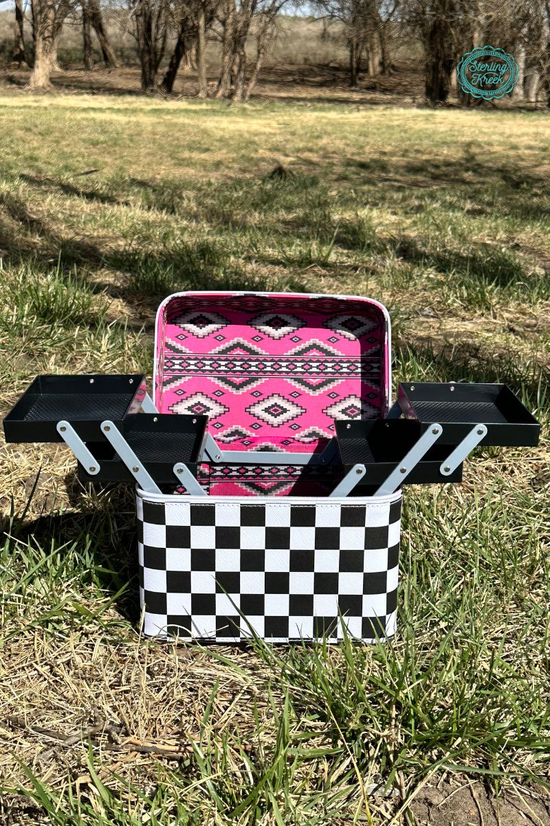 The Checkered Take the Lead Kamoodle Makeup Box