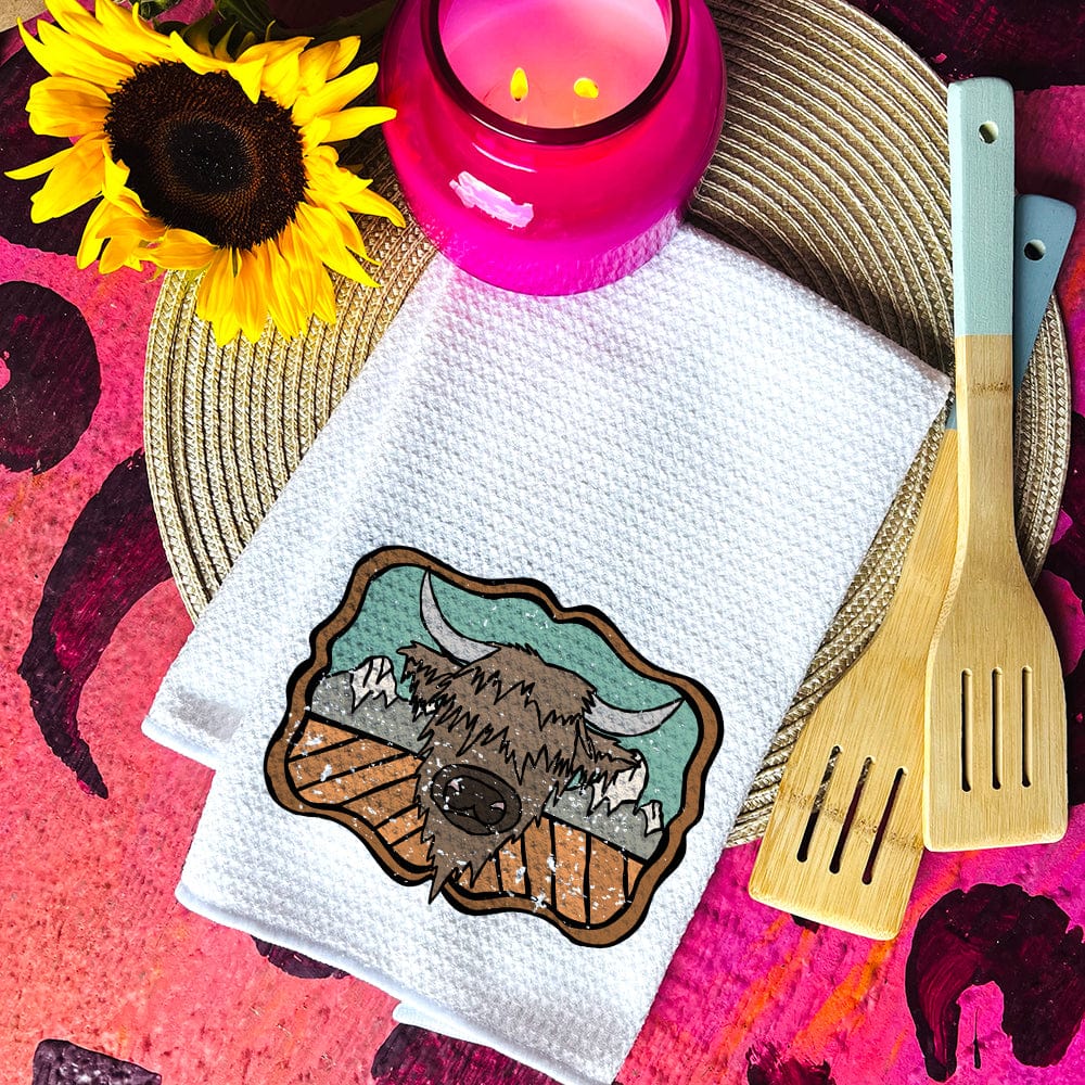 The Highlander Cow Tea Towel