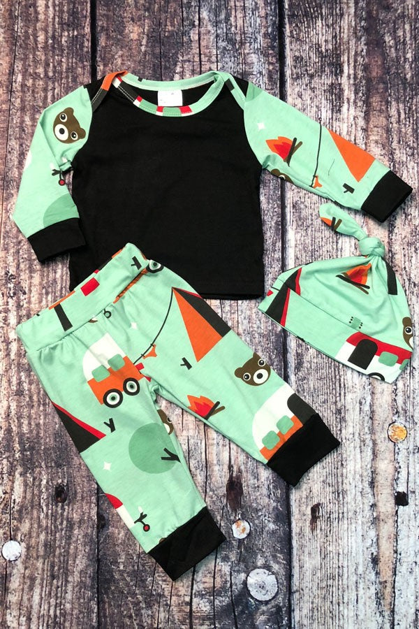 Multi-Printed 3pc. Outfit Set