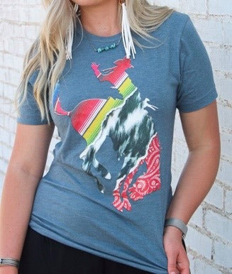 Pattern Me Crazy Bronc Tee