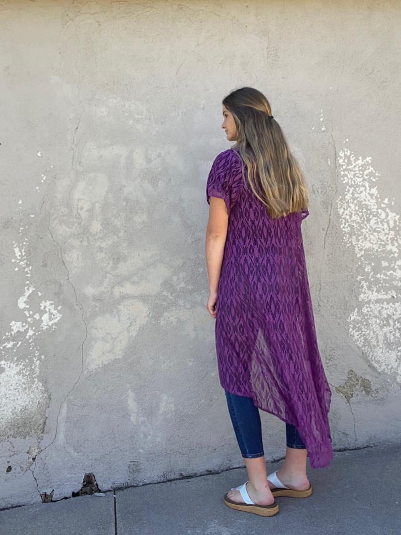 Crazy Train Purple Albuquerque Lace Duster