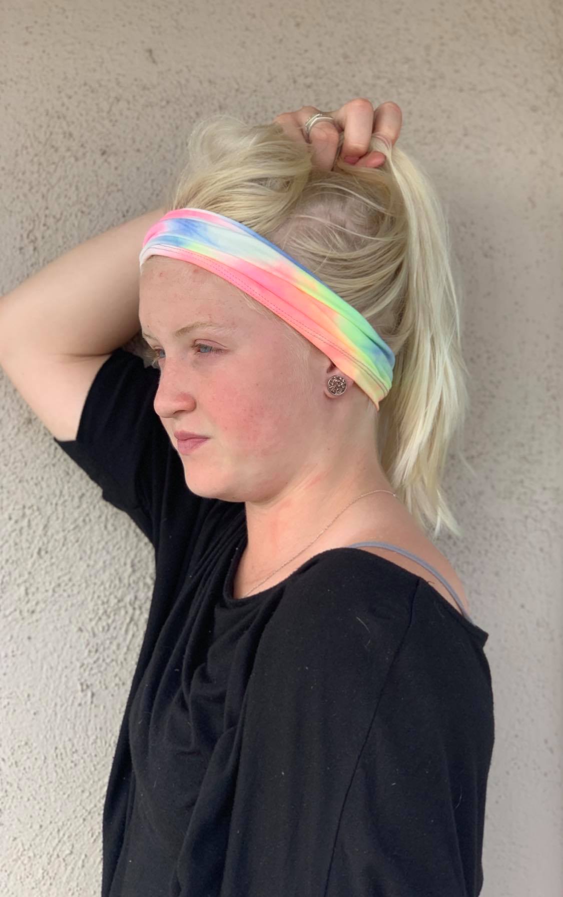 Sunrise Tie Dye Face Shield, Mask or Headband
