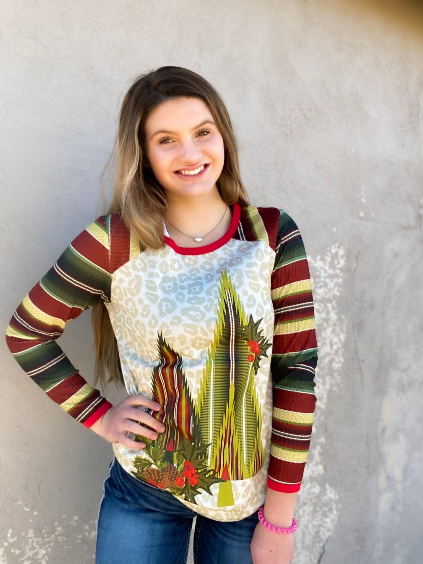 Crazy Train Rustic Wonderland Christmas Tree Top with Serape Sleeves